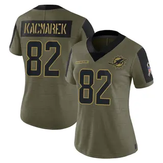 Miami Dolphins Women's Will Kacmarek Limited 2021 Salute To Service Jersey - Olive