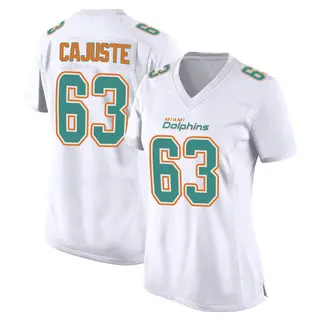 Miami Dolphins Women's Yodny Cajuste Game Fashion Jersey - White