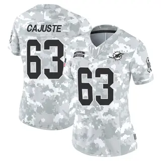 Miami Dolphins Women's Yodny Cajuste Limited 2024 Salute to Service Jersey - Arctic Camo