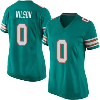 Miami Dolphins Women's Zach Wilson Game Alternate Jersey - Aqua