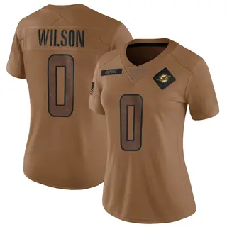 Miami Dolphins Women's Zach Wilson Limited 2023 Salute To Service Jersey - Brown