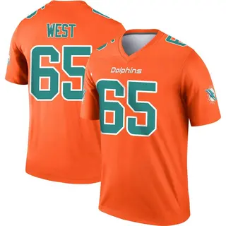 Miami Dolphins Youth Addison West Legend Inverted Jersey - Orange