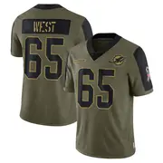 Miami Dolphins Youth Addison West Limited 2021 Salute To Service Jersey - Olive