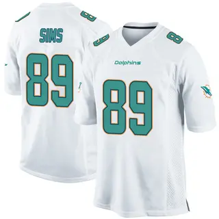 Miami Dolphins Youth Ben Sims Game Jersey - White