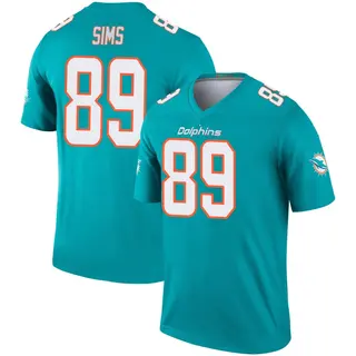 Miami Dolphins Youth Ben Sims Legend Jersey - Aqua