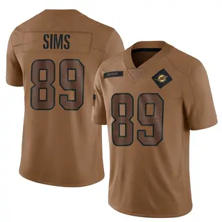 Miami Dolphins Youth Ben Sims Limited 2023 Salute To Service Jersey - Brown