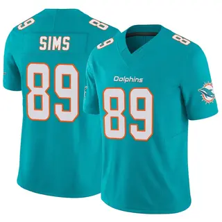 Miami Dolphins Youth Ben Sims Limited Vapor F.U.S.E. Jersey - Aqua