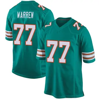 Miami Dolphins Youth Carter Warren Game Alternate Jersey - Aqua