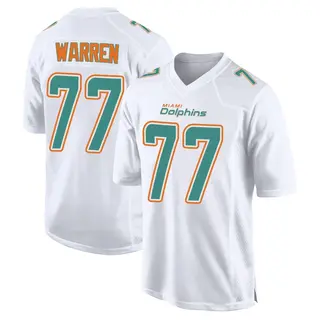 Miami Dolphins Youth Carter Warren Game Fashion Jersey - White