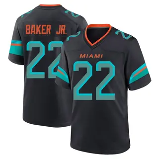 Miami Dolphins Youth Darrell Baker Jr. Game Pitch 2025 Rivalries Collection Jersey - Blue