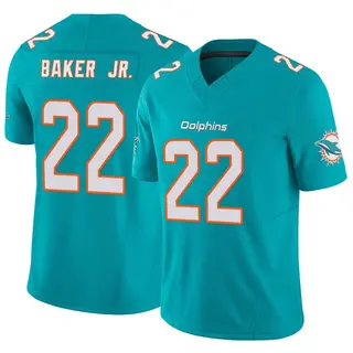 Miami Dolphins Youth Darrell Baker Jr. Limited Vapor F.U.S.E. Jersey - Aqua