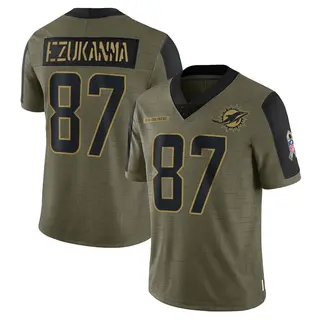 Miami Dolphins Youth Erik Ezukanma Limited 2021 Salute To Service Jersey - Olive