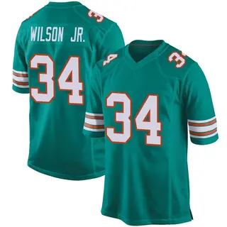 Miami Dolphins Youth Jeff Wilson Jr. Game Alternate Jersey - Aqua