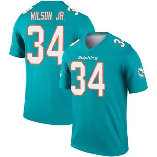 Miami Dolphins Youth Jeff Wilson Jr. Legend Jersey - Aqua