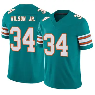 Miami Dolphins Youth Jeff Wilson Jr. Limited Alternate Vapor F.U.S.E. Jersey - Aqua