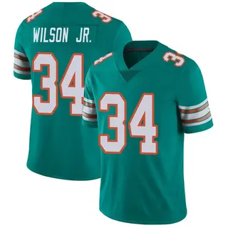 Miami Dolphins Youth Jeff Wilson Jr. Limited Alternate Vapor Untouchable Jersey - Aqua