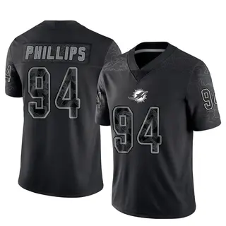 Miami Dolphins Youth Jordan Phillips Limited Reflective Jersey - Black