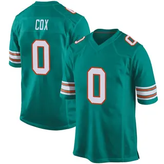Miami Dolphins Youth Marques Cox Game Alternate Jersey - Aqua