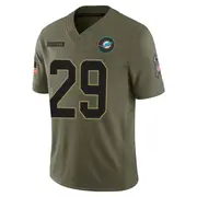 Miami Dolphins Youth Minkah Fitzpatrick Limited 2025 Salute to Service Jersey - Olive