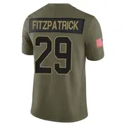 Miami Dolphins Youth Minkah Fitzpatrick Limited 2025 Salute to Service Jersey - Olive