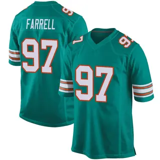 Miami Dolphins Youth Neil Farrell Game Alternate Jersey - Aqua