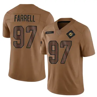 Miami Dolphins Youth Neil Farrell Limited 2023 Salute To Service Jersey - Brown