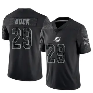 Miami Dolphins Youth Storm Duck Limited Reflective Jersey - Black