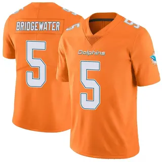 Miami Dolphins Youth Teddy Bridgewater Limited Color Rush Jersey - Orange