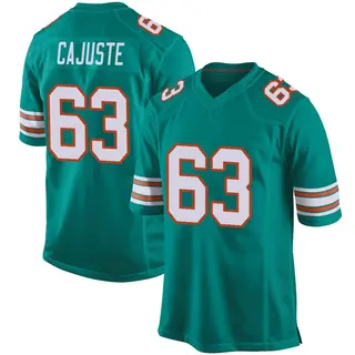 Miami Dolphins Youth Yodny Cajuste Game Alternate Jersey - Aqua