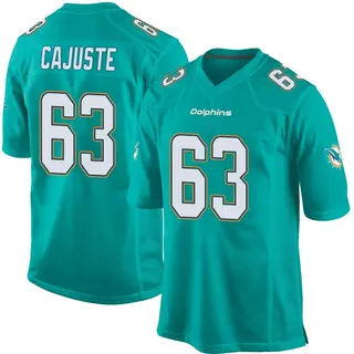 Miami Dolphins Youth Yodny Cajuste Game Team Color Jersey - Aqua