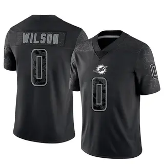 Miami Dolphins Youth Zach Wilson Limited Reflective Jersey - Black